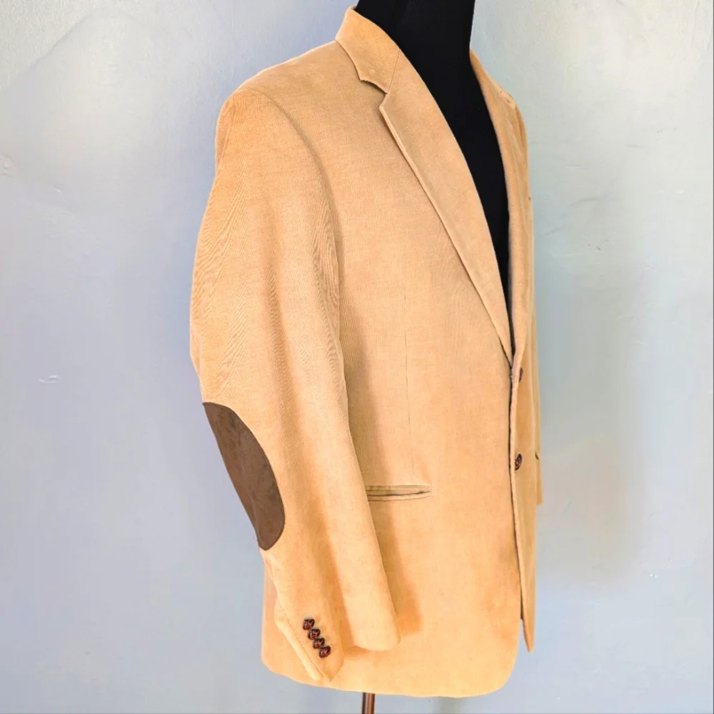 Lauren Ralph Lauren cotton corduroy, 2 button sport coat elbow protectors. 40 R